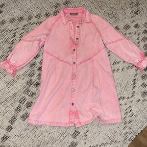 Pink denim dress blue b. Collection size small